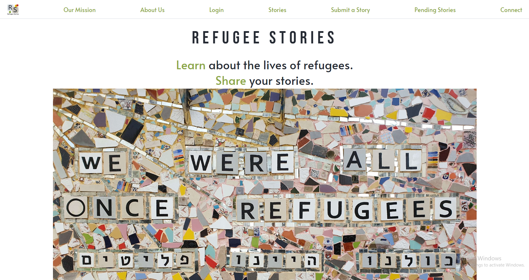 screenshot for Refugee Stories