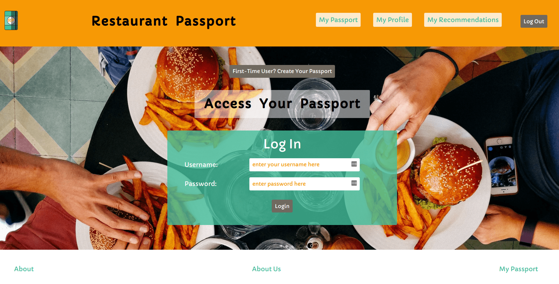 screenshot for Restaurant Passport