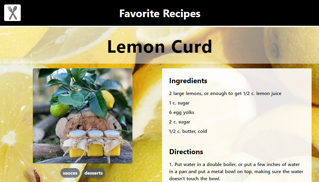 screenshot for Favorite Recipes