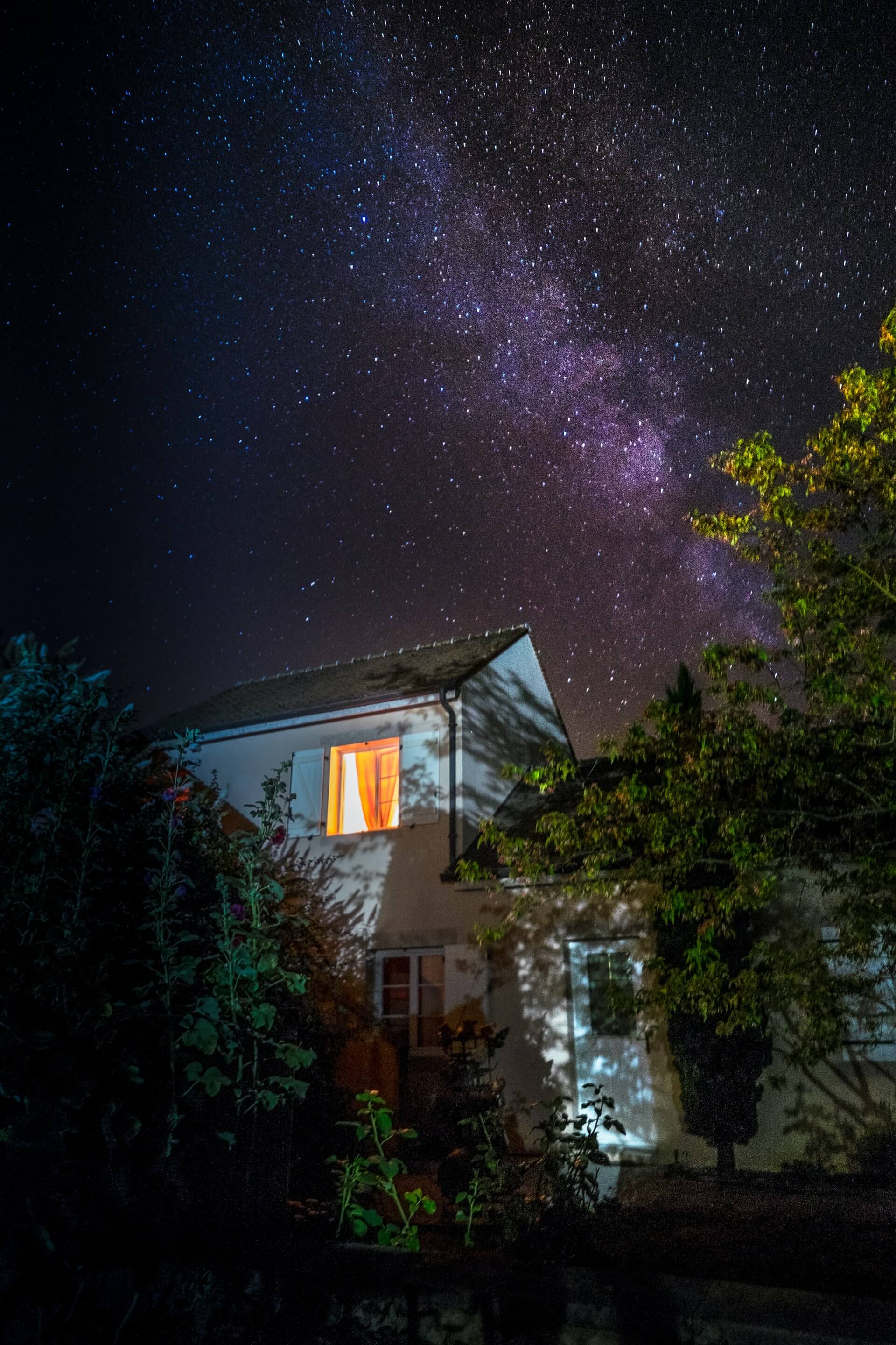 house at nighttime